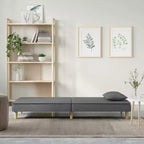 vidaXL Divano letto in tessuto grigio scuro (100% poliestere), compensato, schiuma Standard