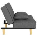 vidaXL Divano letto in tessuto grigio scuro (100% poliestere), compensato, schiuma Standard