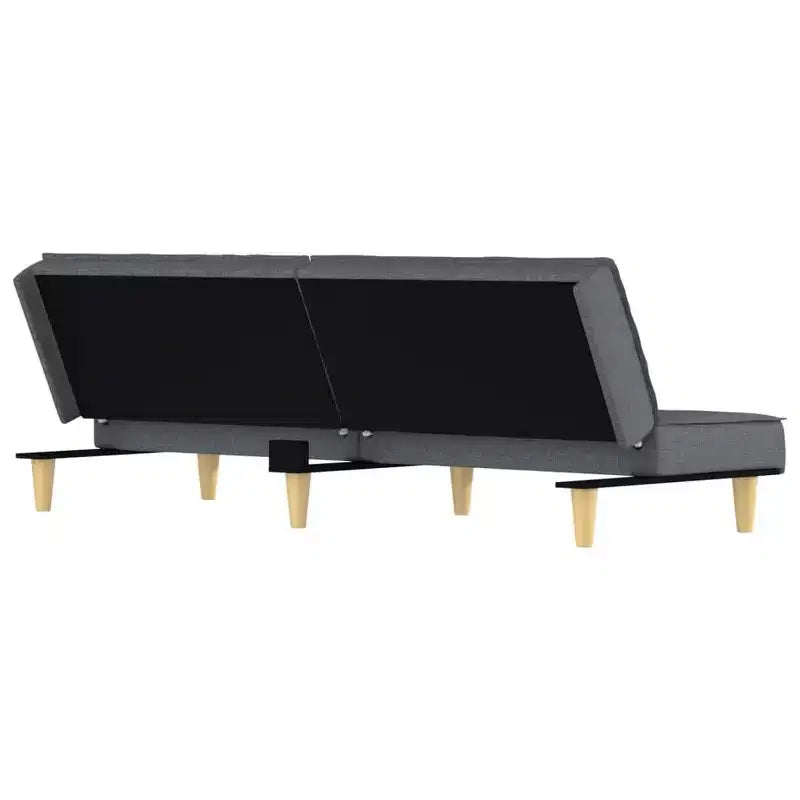 vidaXL Divano letto in tessuto grigio scuro (100% poliestere), compensato, schiuma Standard