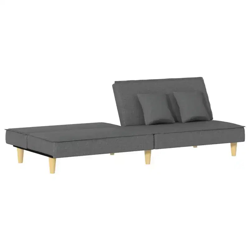 vidaXL Divano letto in tessuto grigio scuro (100% poliestere), compensato, schiuma Standard