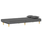 vidaXL Divano letto in tessuto grigio scuro (100% poliestere), compensato, schiuma Standard