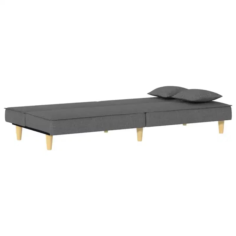 vidaXL Divano letto in tessuto grigio scuro (100% poliestere), compensato, schiuma Standard
