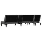 vidaXL Canapé-lit d'angle Gris foncé