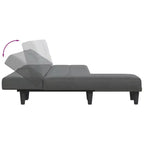 vidaXL Canapé-lit d'angle Gris foncé