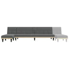 vidaXL Canapé-lit d'angle Gris foncé