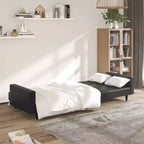 vidaXL Divano letto a 2 posti in velluto blu - Divanetto trasformabile per soggiorno, dormitorio, ufficio - Letto imbottito con struttura in legno, misura singola