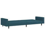 vidaXL Divano letto a 2 posti in velluto blu - Divanetto trasformabile per soggiorno, dormitorio, ufficio - Letto imbottito con struttura in legno, misura singola
