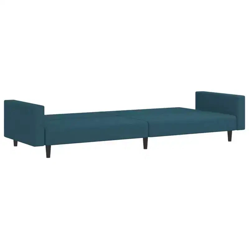 vidaXL Divano letto a 2 posti in velluto blu - Divanetto trasformabile per soggiorno, dormitorio, ufficio - Letto imbottito con struttura in legno, misura singola