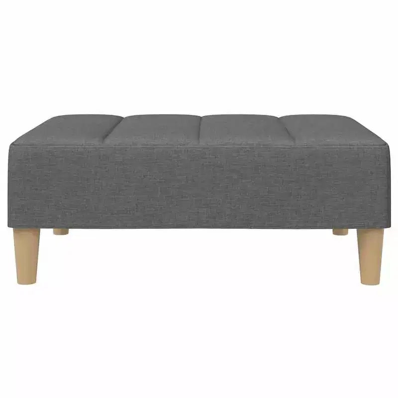 vidaXL Canapé-lit gris foncé Polyester, bois, plastique, mousse 2 places
