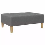 vidaXL Canapé-lit gris foncé Polyester, bois, plastique, mousse 2 places
