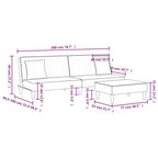 vidaXL Set Divano Letto Convertibile in Velluto Nero con Pouf e Cuscini - Daybed/Letto Singolo Moderno 2-in-1 da 200 cm per Soggiorno, Lounge