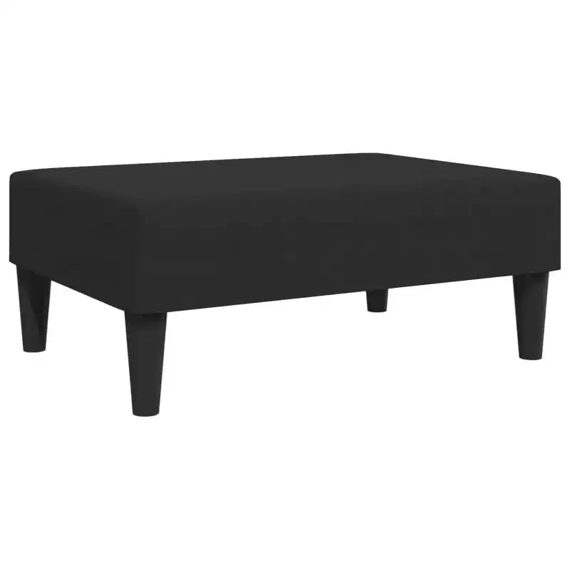 vidaXL Set Divano Letto Convertibile in Velluto Nero con Pouf e Cuscini - Daybed/Letto Singolo Moderno 2-in-1 da 200 cm per Soggiorno, Lounge