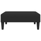 vidaXL Set Divano Letto Convertibile in Velluto Nero con Pouf e Cuscini - Daybed/Letto Singolo Moderno 2-in-1 da 200 cm per Soggiorno, Lounge