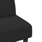 vidaXL Set Divano Letto Convertibile in Velluto Nero con Pouf e Cuscini - Daybed/Letto Singolo Moderno 2-in-1 da 200 cm per Soggiorno, Lounge