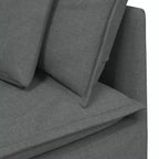 vidaXL Divano Modulare in Tessuto Grigio Scuro - Divano con Struttura Robusta in Metallo e Sezioni Personalizzabili per Soggiorno/Salotto Arredamento