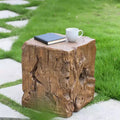 Christopher Knight Home Kuki Rustic Outdoor Stump Shape Lightweight Concrete Side Table