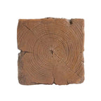 Tavolino da esterno Christopher Knight Home Kuki in cemento leggero a forma di tronco rustico