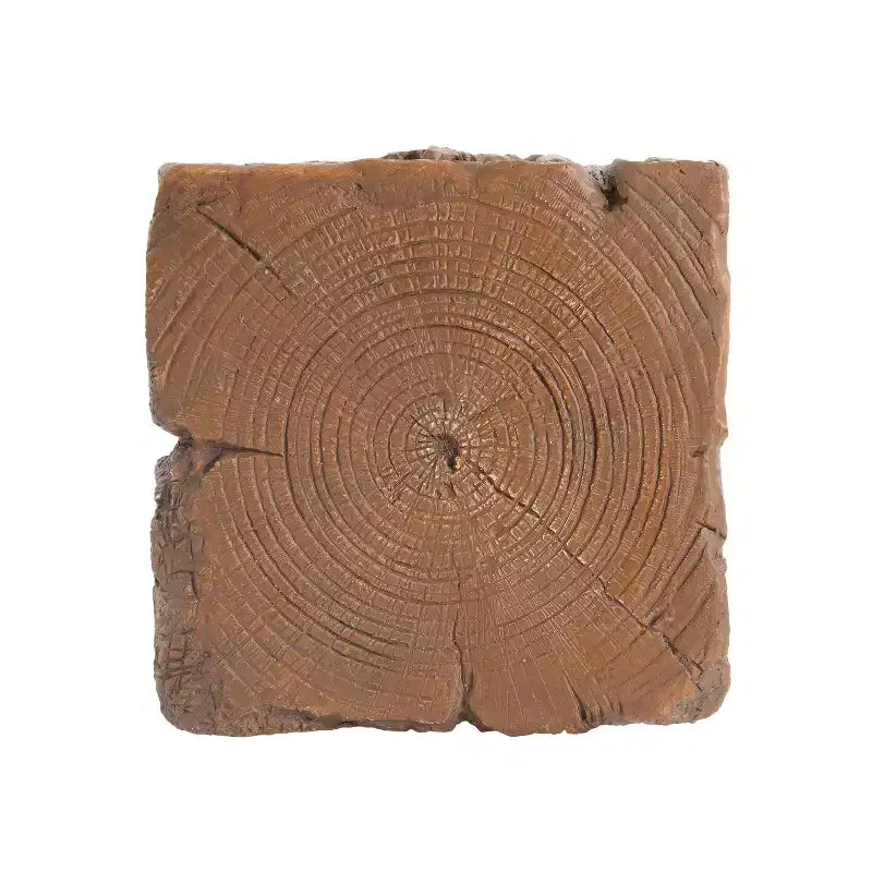 Tavolino da esterno Christopher Knight Home Kuki in cemento leggero a forma di tronco rustico