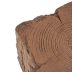 Tavolino da esterno Christopher Knight Home Kuki in cemento leggero a forma di tronco rustico
