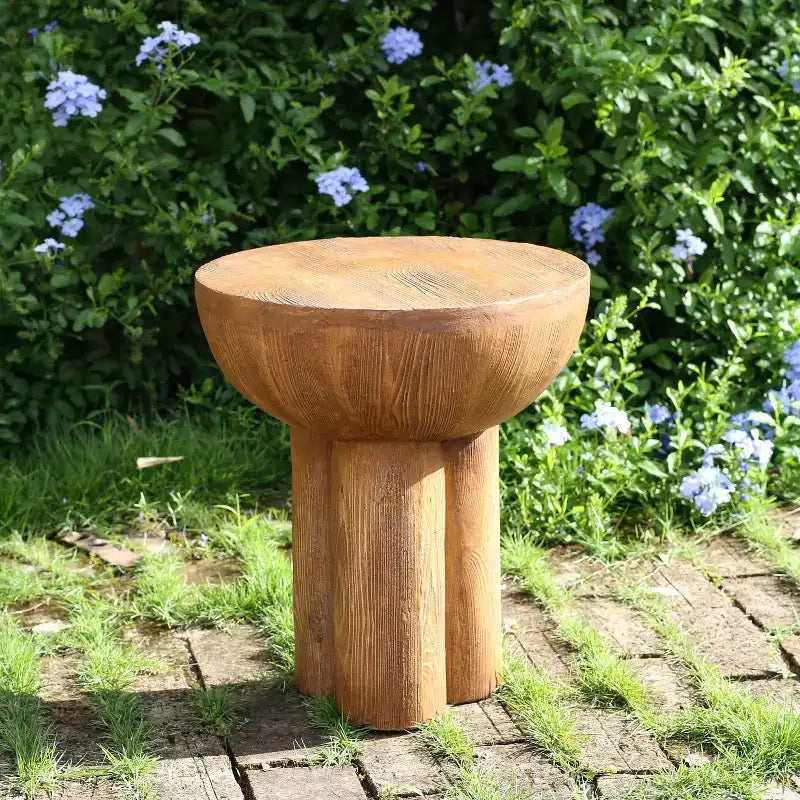 Christopher Knight Home Gorou Rustic Outdoor Three-Legged Lightweight Concrete Side Table