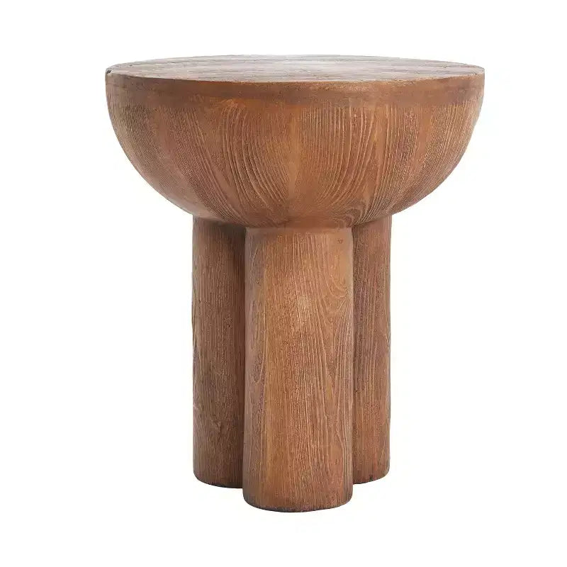 Christopher Knight Home Gorou Table d'appoint d'extérieur rustique tripode en béton léger