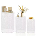 Karl Home Outdoor White Round Metal Stackable Side TableSet of 3