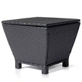 Karl Home Patio Black Square Side Table