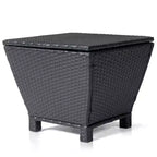 Karl Home Patio Black Square Side Table