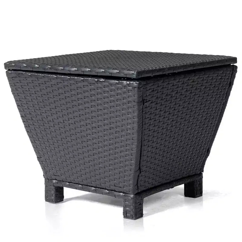 Karl Home Patio Black Square Side Table