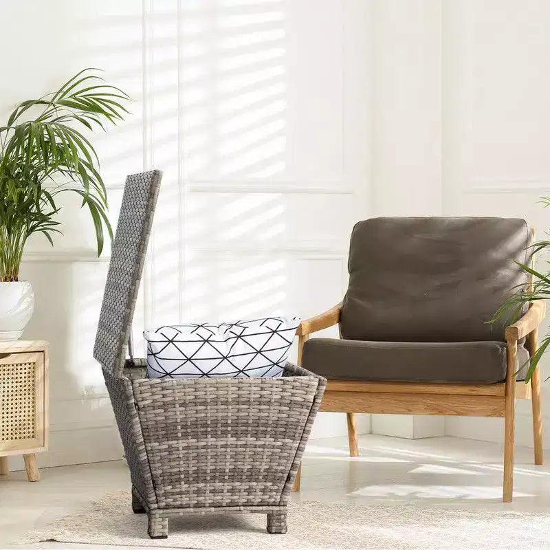 Table d'appoint carrée grise Karl Home Patio