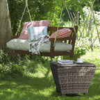 Table d'appoint carrée grise Karl Home Patio