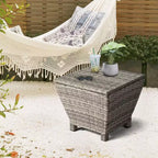 Table d'appoint carrée grise Karl Home Patio