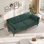 Canapé-lit futon convertible GustoWave 89 - Dossier et accoudoirs réglables pour salon, chambre ou appartement