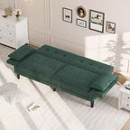 Canapé-lit futon convertible GustoWave 89 - Dossier et accoudoirs réglables pour salon, chambre ou appartement