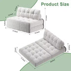 GustoWave Canapé-Lit Pliant 203 cm avec Oreiller, Futon Canapé-Lit, Matelas Pliable Support Dorsal, Canapé Portable Pliant, Velours Côtelé