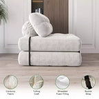 GustoWave Canapé-Lit Pliant 203 cm avec Oreiller, Futon Canapé-Lit, Matelas Pliable Support Dorsal, Canapé Portable Pliant, Velours Côtelé