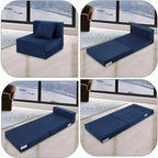 Acekool Materasso Pieghevole per Divano, Poltrona Letto Trasformabile in Memory Foam con Cuscino, Futon a Terra in Lino, Dimensione Singola per Soggiorno