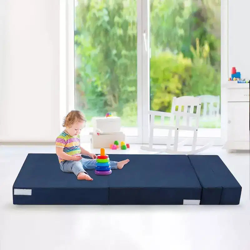 Acekool Materasso Pieghevole per Divano, Poltrona Letto Trasformabile in Memory Foam con Cuscino, Futon a Terra in Lino, Dimensione Singola per Soggiorno