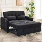 Canapé-lit convertible Futon GustoWave, Causeuse gigogne en velours côtelé pour petits espaces, Meuble canapé compact 3 en 1