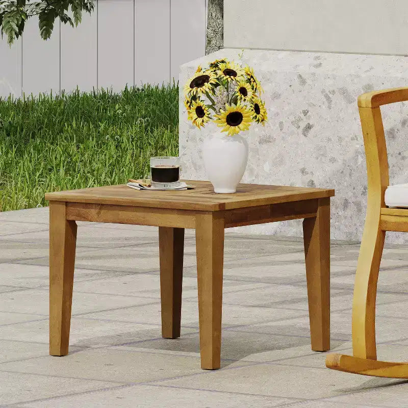 Christopher Knight Home Hampton Table d'appoint d'extérieur en bois d'acacia