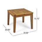 Christopher Knight Home Hampton Table d'appoint d'extérieur en bois d'acacia
