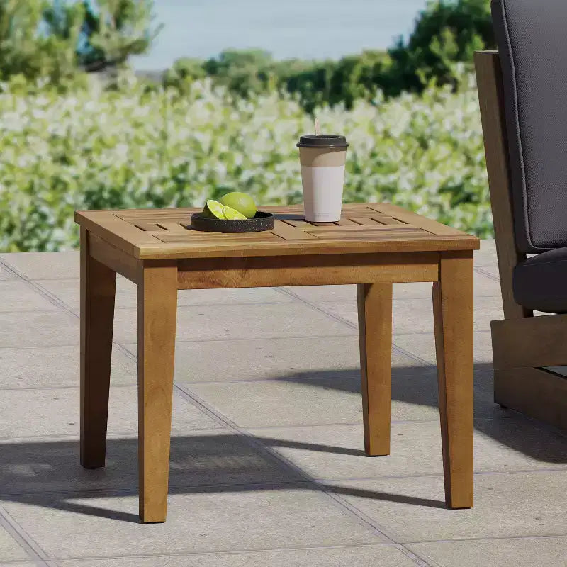 Christopher Knight Home Hampton Outdoor Acacia Wood Side Table