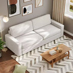 ATJafurn 88.6 Canapé-Lit Convertible, Canapé-Lit Moderne en Tissu Lin, Peu Encombrant pour Appartements, Salons, Chambres, Studios