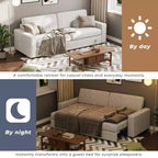 ATJafurn 88.6 Canapé-Lit Convertible, Canapé-Lit Moderne en Tissu Lin, Peu Encombrant pour Appartements, Salons, Chambres, Studios