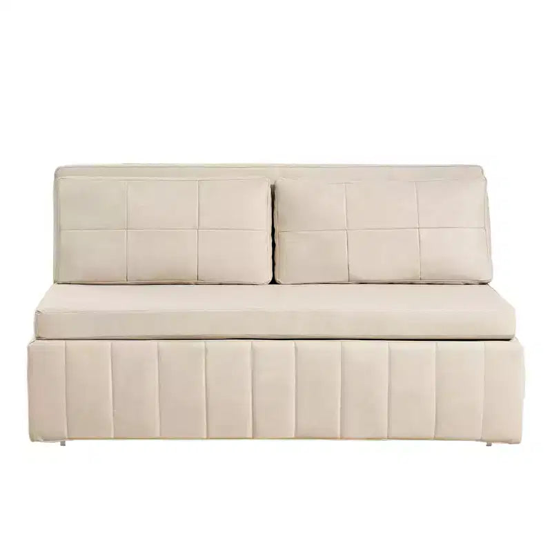 Mjkone Divano letto estraibile W62 pollici, divano letto moderno 3-in-1 in tessuto Leathaire, chaise longue