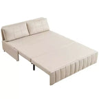 Mjkone Divano letto estraibile W62 pollici, divano letto moderno 3-in-1 in tessuto Leathaire, chaise longue