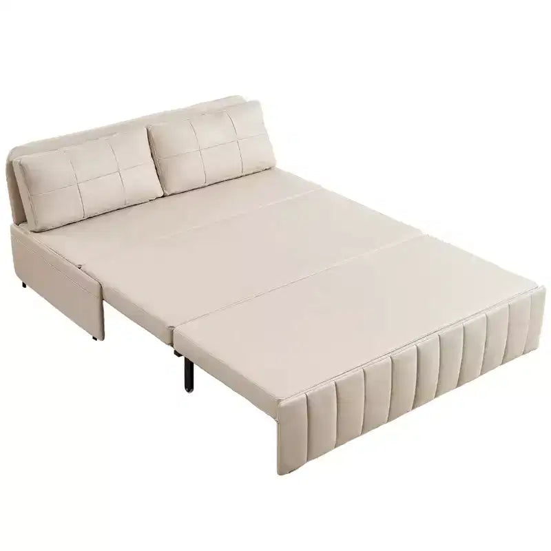 Mjkone Divano letto estraibile W62 pollici, divano letto moderno 3-in-1 in tessuto Leathaire, chaise longue
