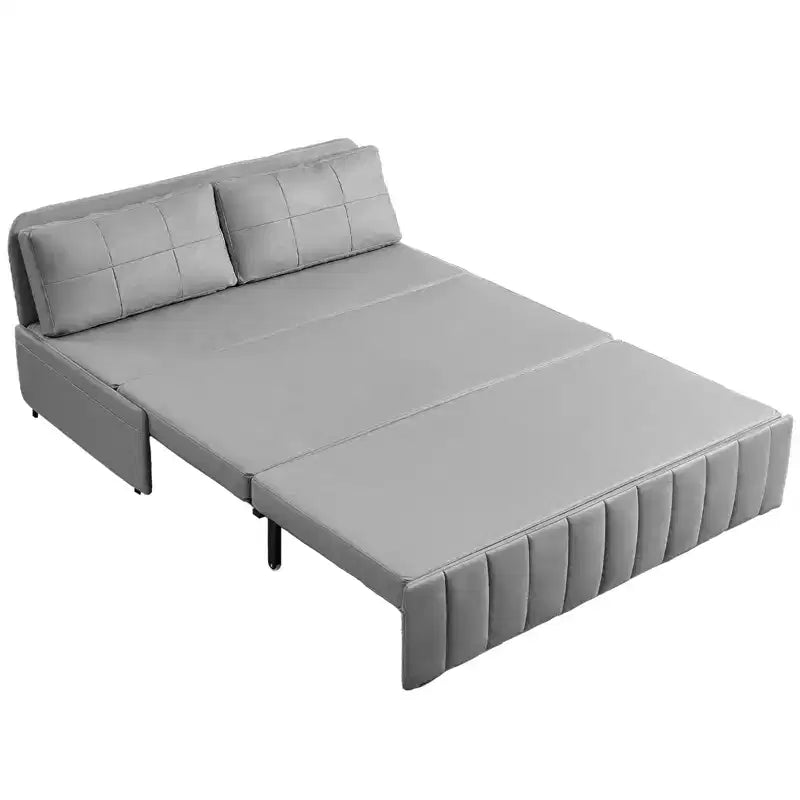 Mjkone Divano letto estraibile W62 pollici, divano letto moderno 3-in-1 in tessuto Leathaire, chaise longue