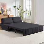 Mjkone Divano letto estraibile W62 pollici, divano letto moderno 3-in-1 in tessuto Leathaire, chaise longue