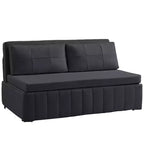 Mjkone Divano letto estraibile W62 pollici, divano letto moderno 3-in-1 in tessuto Leathaire, chaise longue
